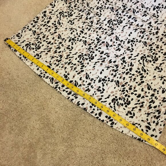 MELLODAY Cheetah Print Ruched Half Sleeve Top - 2X - Picture 12 of 15